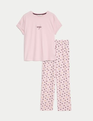 Pijama de manga corta con diseño
