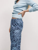 Pijama con top liso de  manga larga