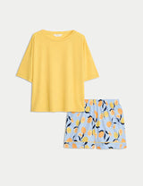 Pijama corto de manga corta con diseño FP