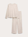 Pijama de punto con pantalón largo y top de manga corta