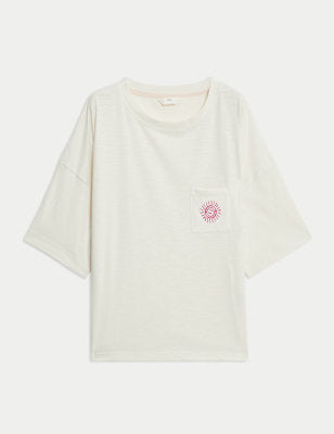 Pijama de manga corta diseño slub