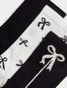 Pack 3 calcetines con diseño lazos