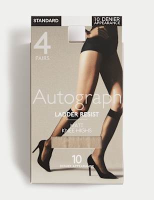 Pack 4 medias a la rodilla 10 Denier