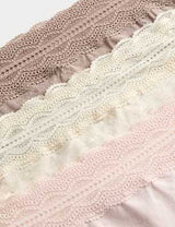 Pack 3 bragas de algodón de estilo short alta de talle
