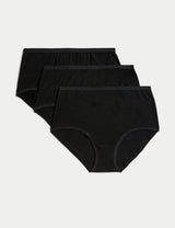 Pack 3 bragas altas de algodón