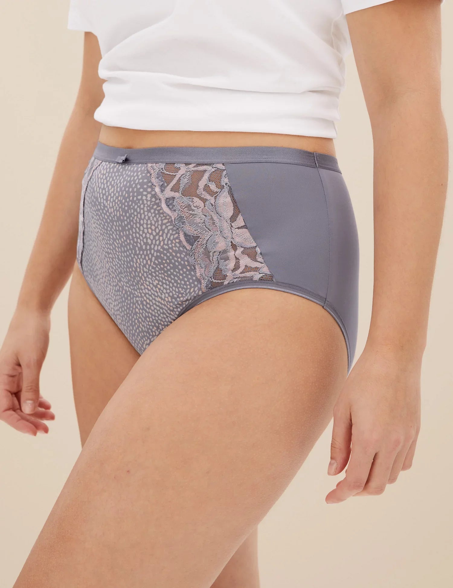 Pack 3 Bragas altas con encaje
