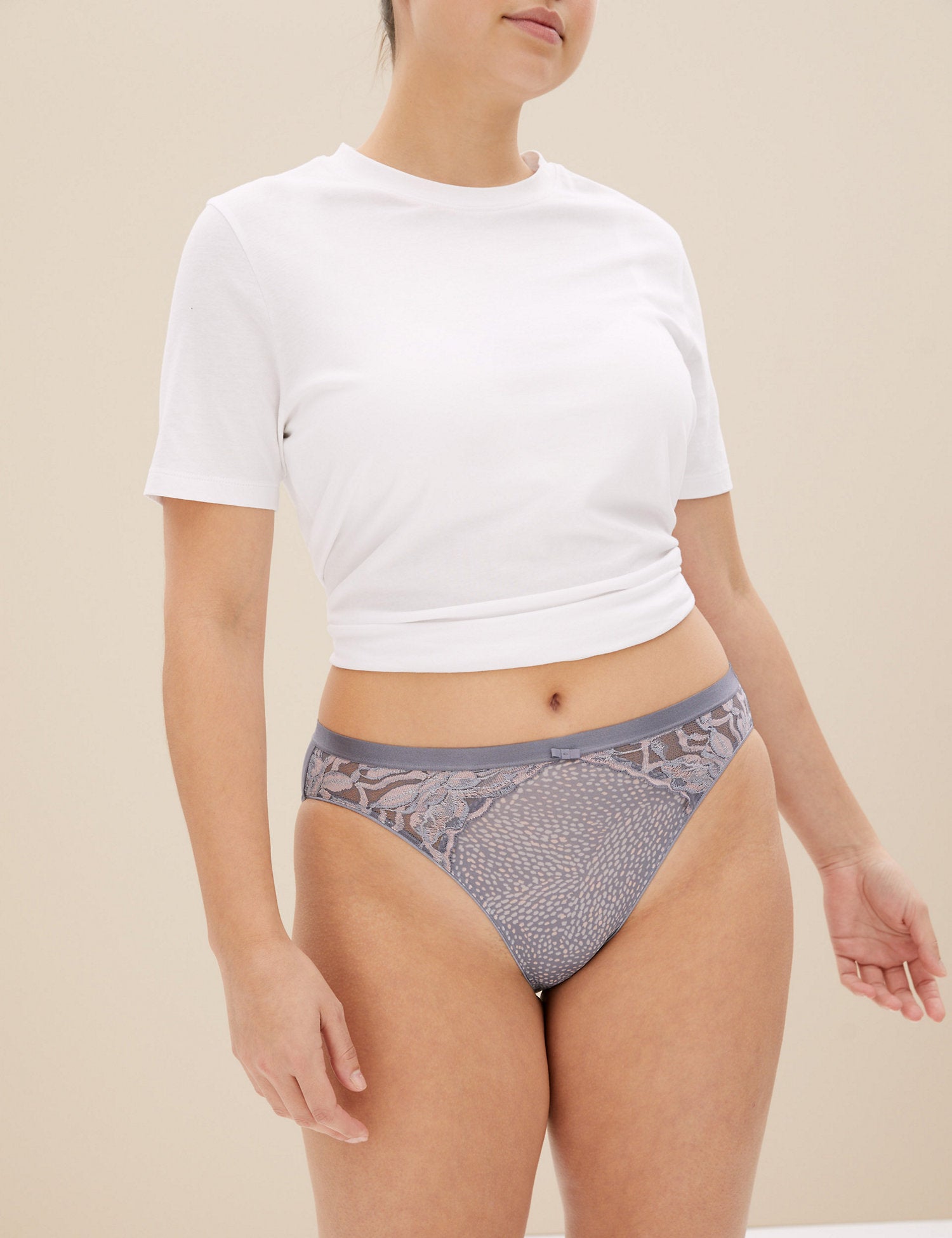 Pack 3 Bragas altas con encaje
