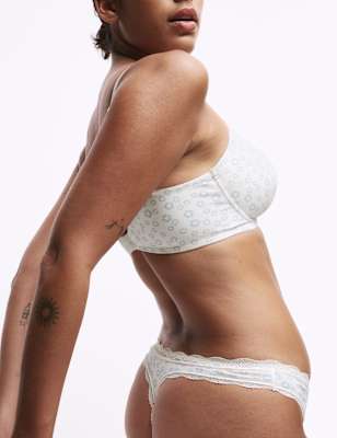 Pack 3 bragas tanga de algodón lisas y diseño