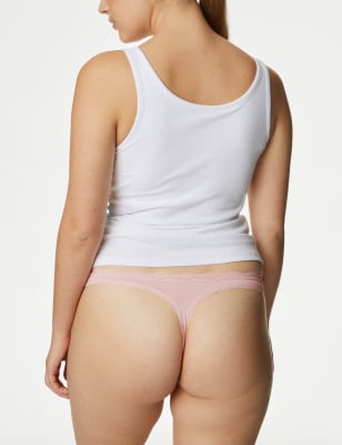 Pack 3 bragas tanga de algodón