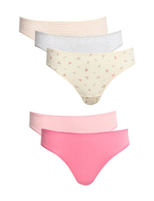 Pack 5 brasileñas algodoón con lycra