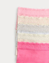Pack 5 bragas altas detalle encaje