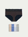Pack 5 bragas altas detalle encaje