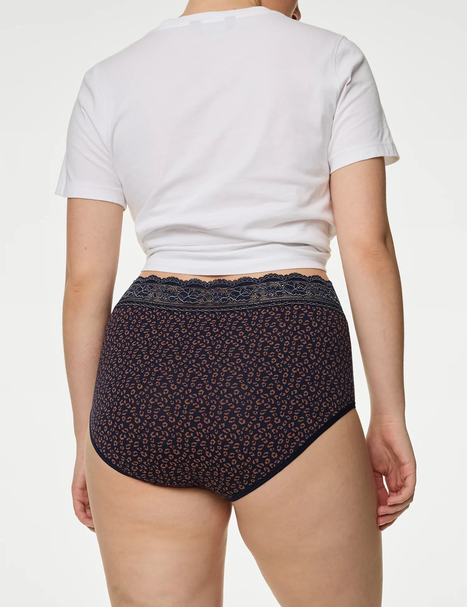 Pack 5 bragas altas detalle encaje