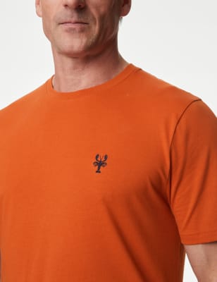 Pijama de punto con top de manga corta diseño langosta