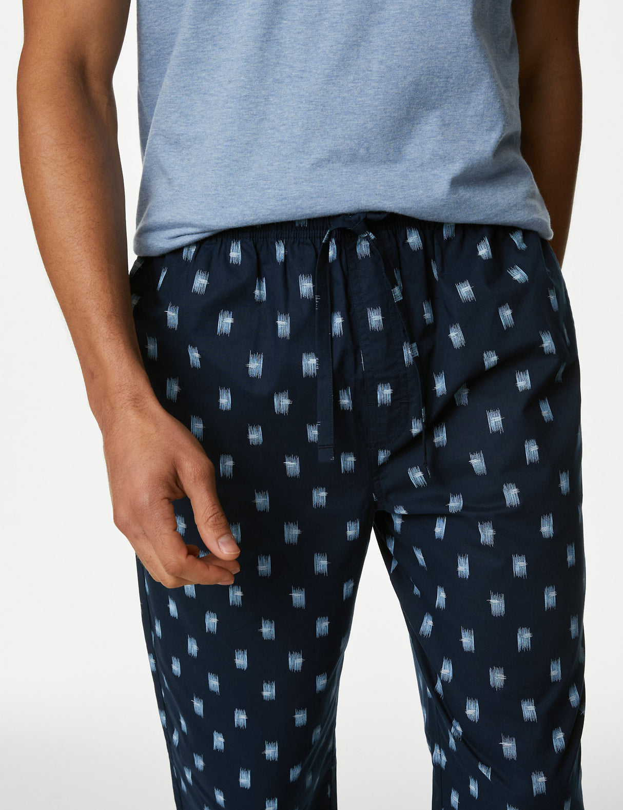 Pijama de punto con top de manga corta IKAT