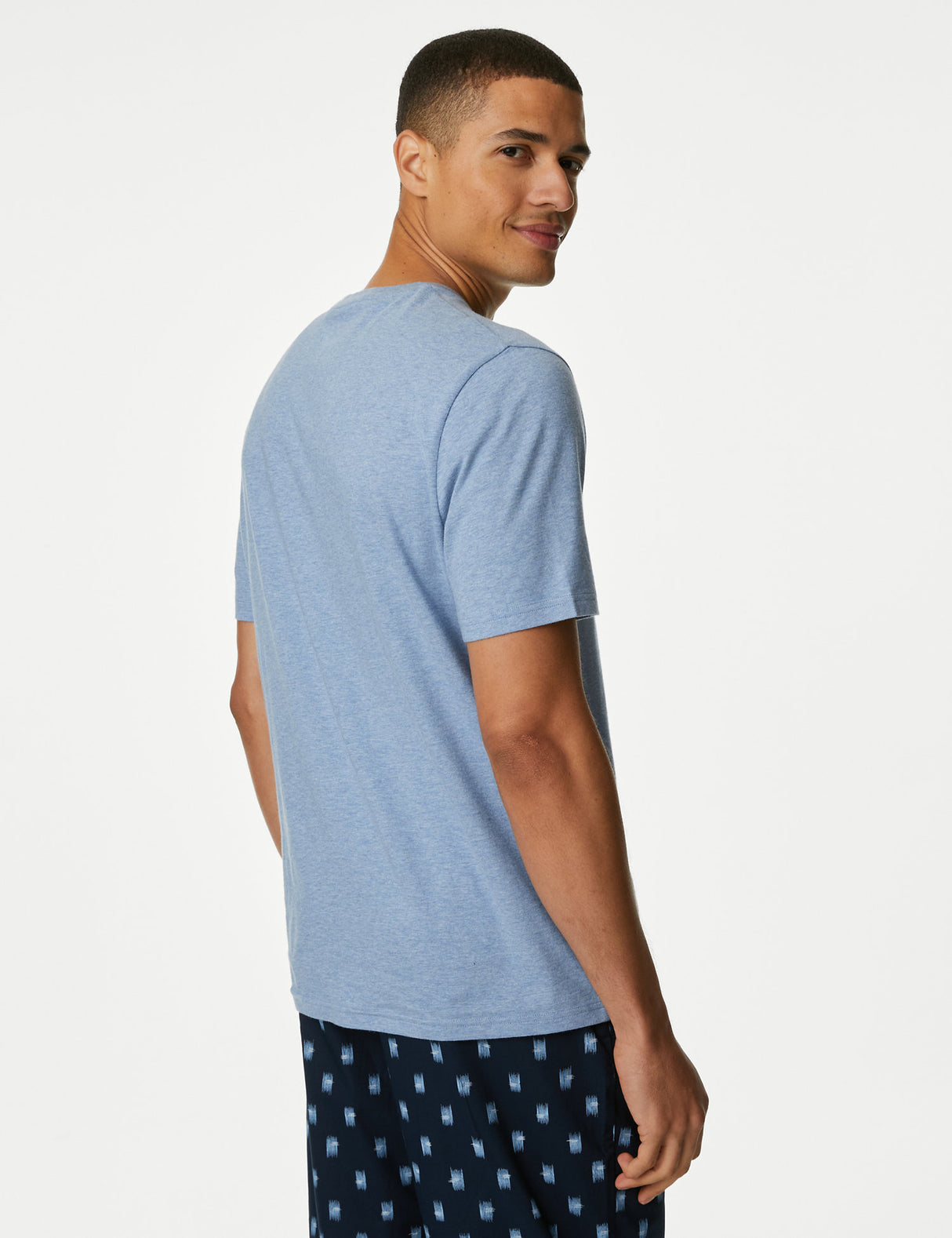 Pijama de punto con top de manga corta IKAT
