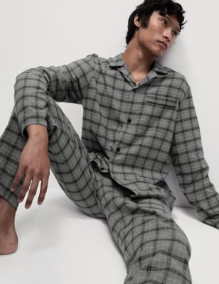 Pijama clásico de algodón a cuadros