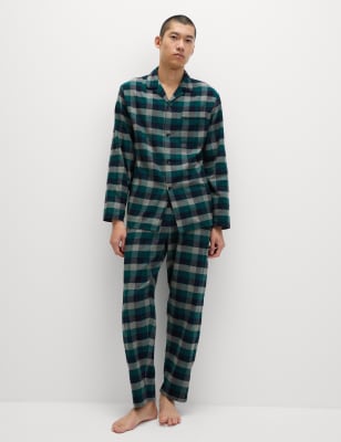 Pijama clásico de algodón a cuadros de búfalo