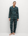 Pijama clásico de algodón a cuadros de búfalo