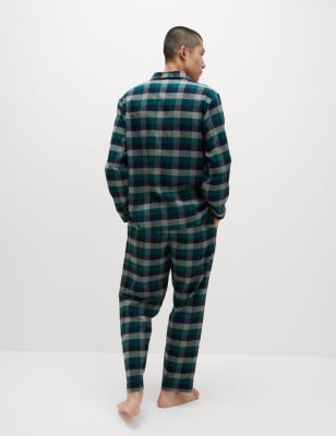 Pijama clásico de algodón a cuadros de búfalo