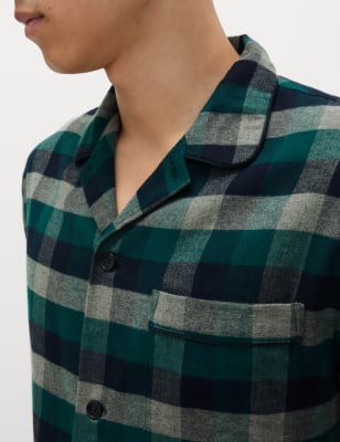 Pijama clásico de algodón a cuadros de búfalo