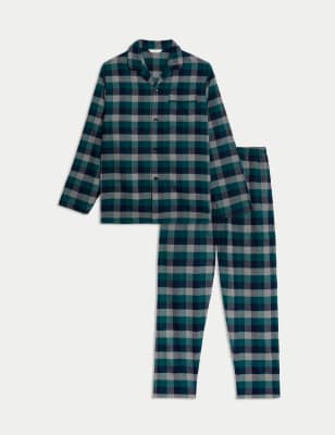 Pijama clásico de algodón a cuadros de búfalo