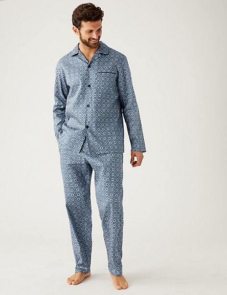 Pijama clásico de algodón diseño azulejo