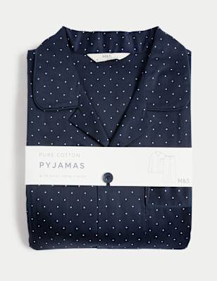 Pijama clásico de algodón a lunares