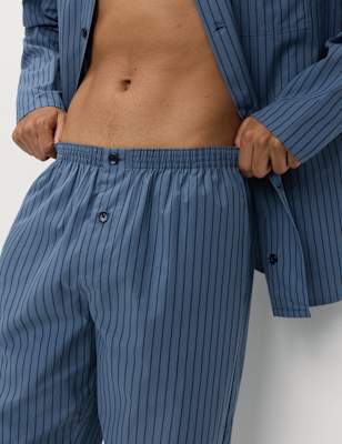 Pijama clásico de algodón a rayas
