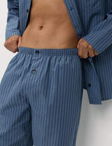 Pijama clásico de algodón a rayas