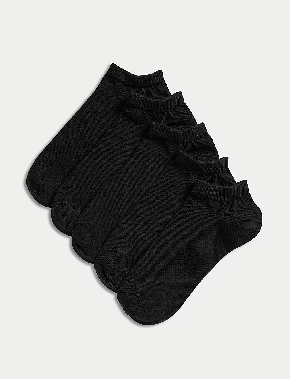 Pack de 5 pares de calcetines tobilleros lisos