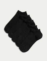 Pack de 5 pares de calcetines tobilleros lisos