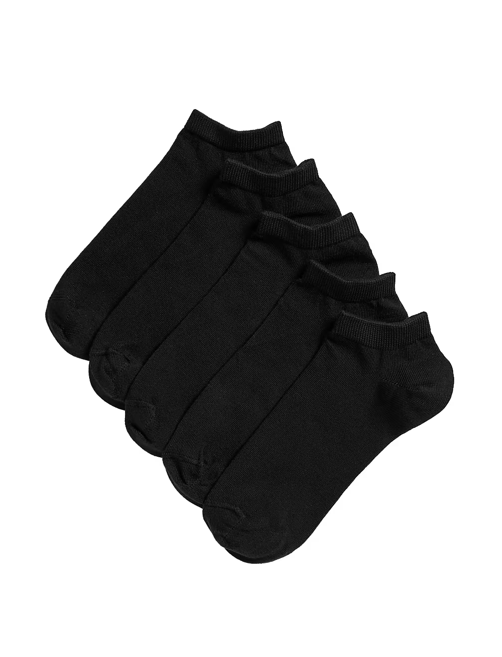 Pack de 5 pares de calcetines tobilleros lisos