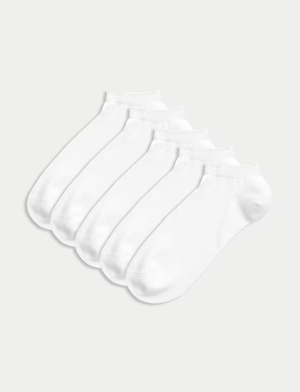 Pack de 5 pares de calcetines tobilleros lisos