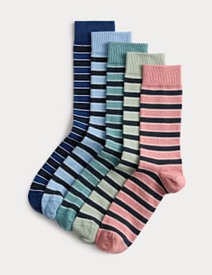 Pack de 5 pares de calcetines Freshfeet con diseño a rayas