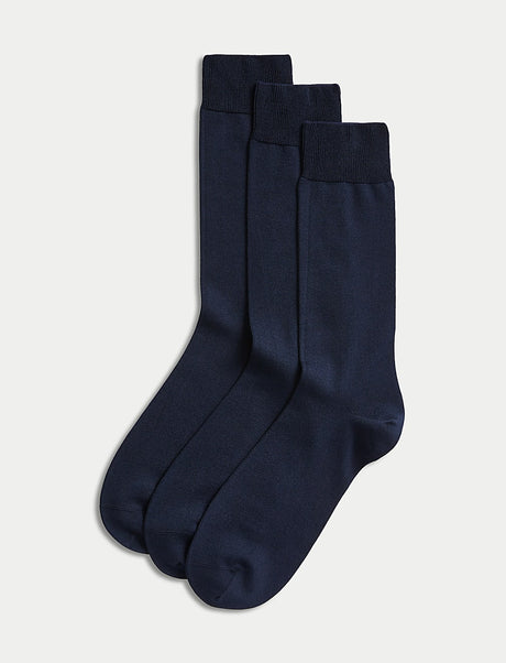 Pack de 3 pares de calcetines de algodón egipcio