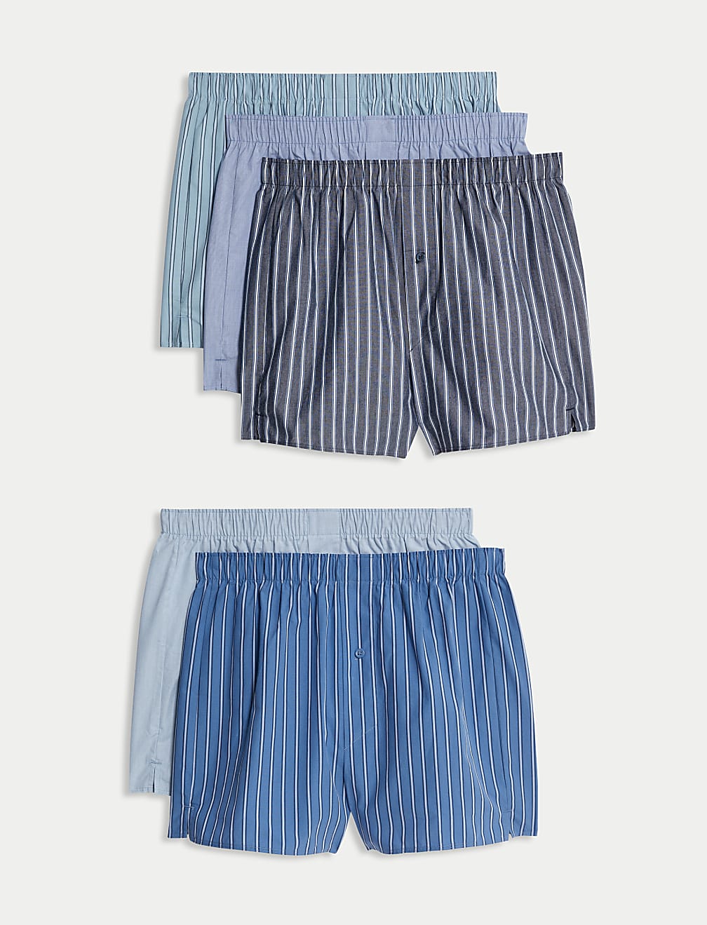 Pack de 5 boxers de tela a rayas
