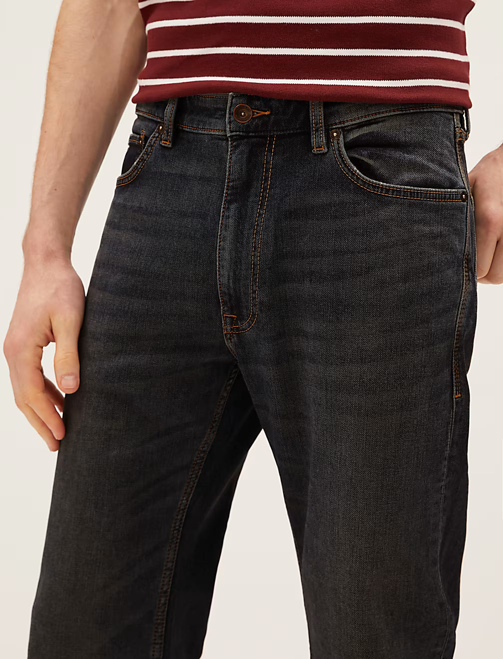 Pantalón vaquero elástico de punto