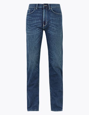 Pantalón vaquero straight 360 elástico