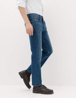 Pantalón elástico de corte recto