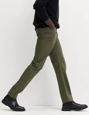 Pantalón elástico de corte recto