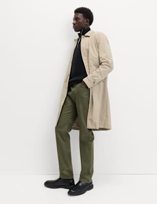 Pantalón elástico de corte recto