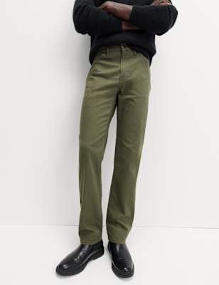 Pantalón elástico de corte recto