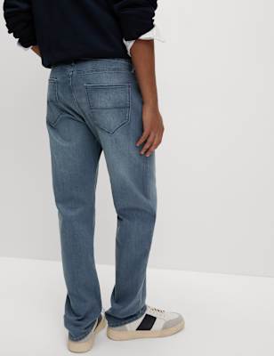 Pantalón elástico de corte recto