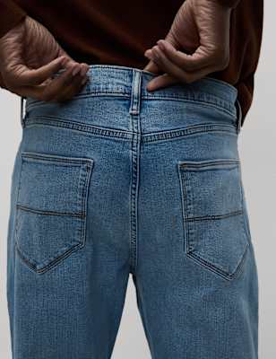 Pantalón elástico de corte recto