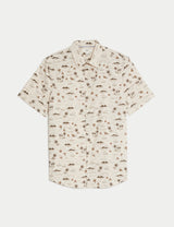 Camisa de manga corta puro algodón diseño