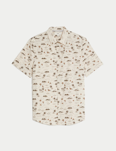 Camisa de manga corta puro algodón diseño