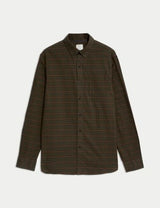 Camisa Oxford de manga larga  a cuadros