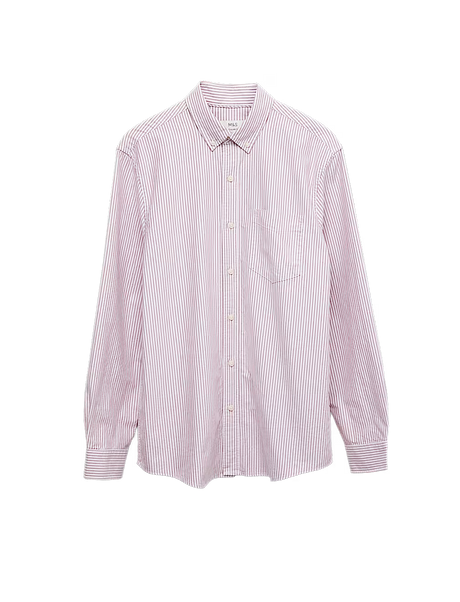 Camisa oxford  de algodón a rayas