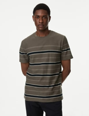 Camiseta de manga corta a rayas
